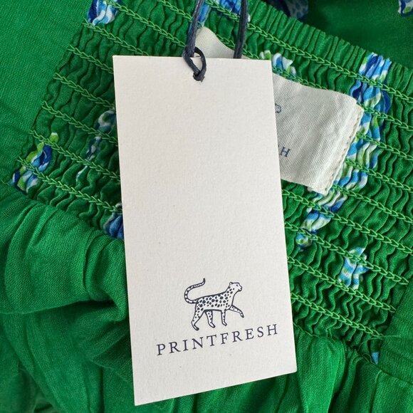 Printfresh Shoreline Dress 2X Green Blue Seashells Ruffle NWT DR-1783 - Picture 8 of 10